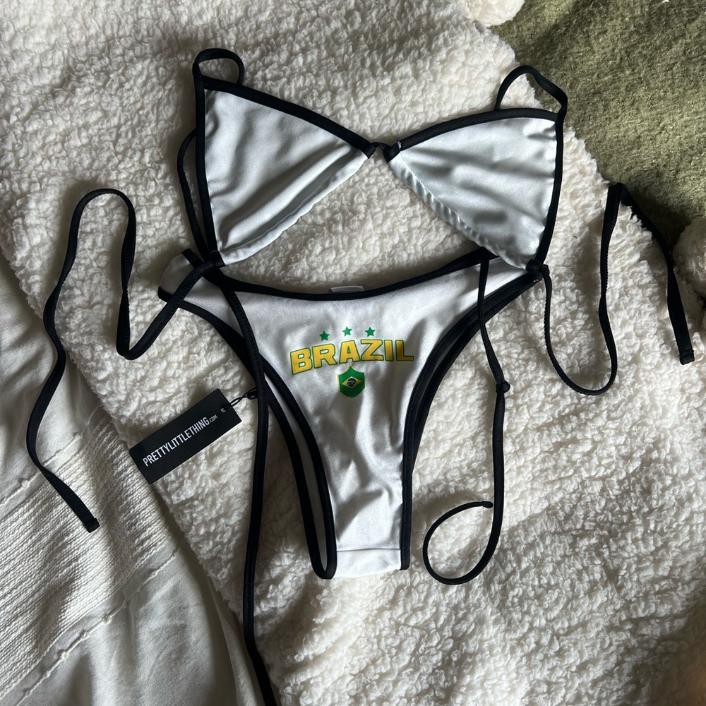 PrettyLittleThing Monochrome Bikini Set